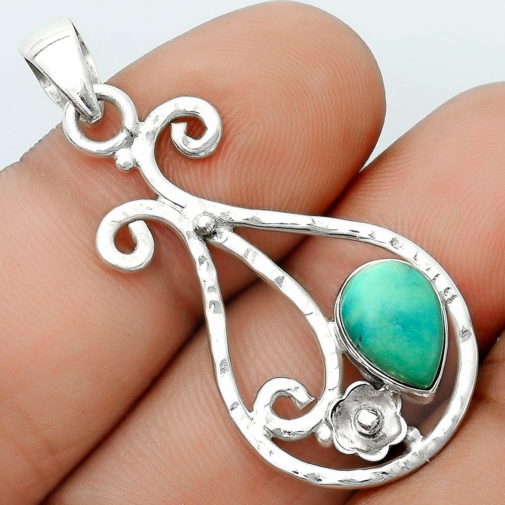 Natural Turquoise Magnesite Pendant P-1714 SDP123876