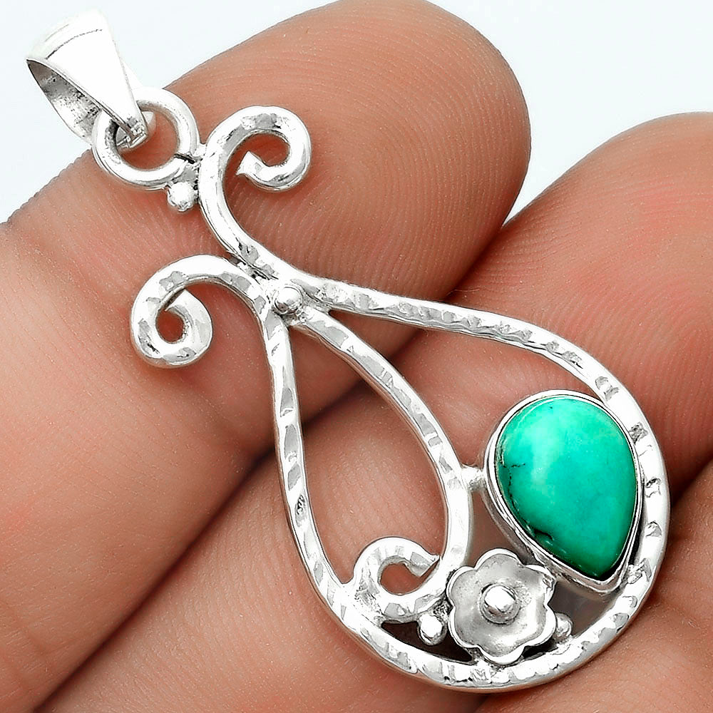 Natural Turquoise Magnesite Pendant P-1714 SDP123882