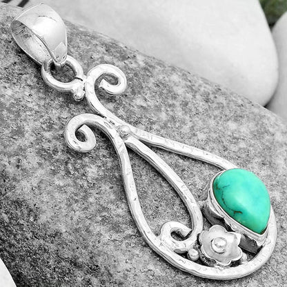Natural Turquoise Magnesite Pendant P-1714 SDP123882