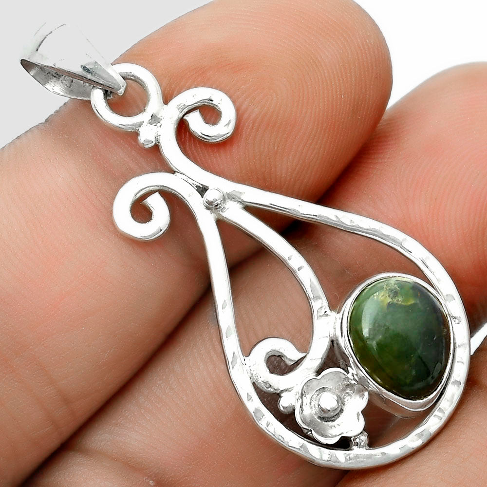 Natural Chrome Chalcedony Pendant P-1714 SDP123885