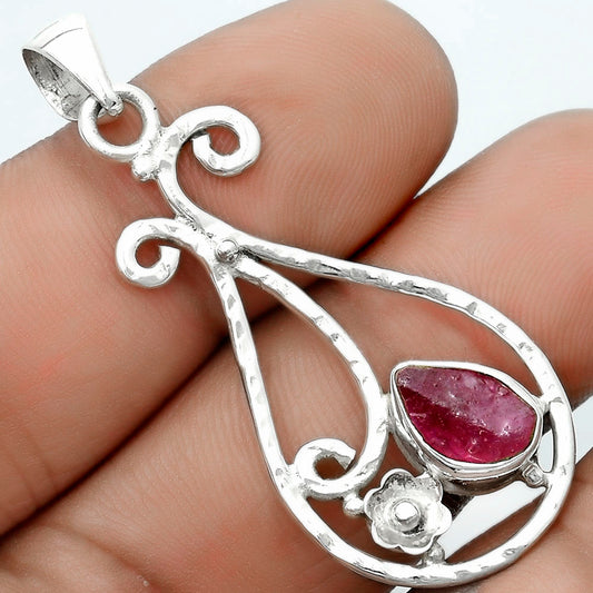Natural Pink Tourmaline Rough Pendant P-1714 SDP123889