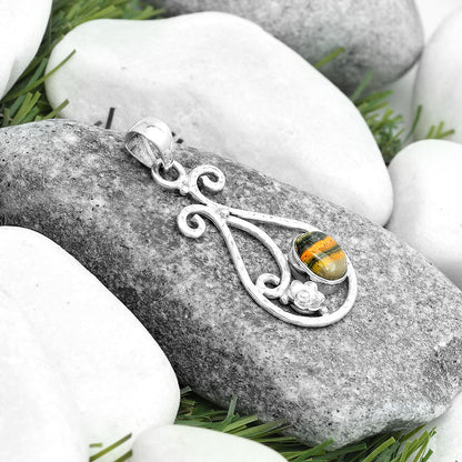 Natural Indonesian Bumble Bee Pendant P-1714 SDP123891