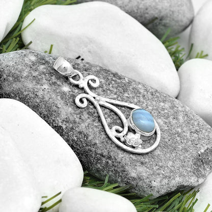 Natural Blue Lace Agate South Africa Pendant P-1714 SDP123898