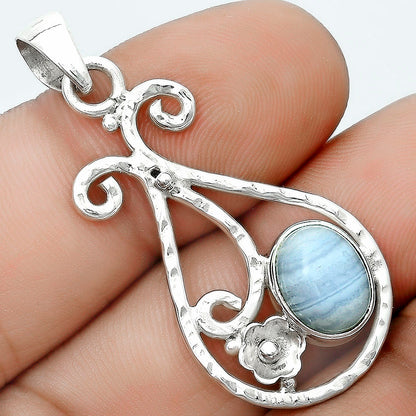Natural Blue Lace Agate South Africa Pendant P-1714 SDP123902