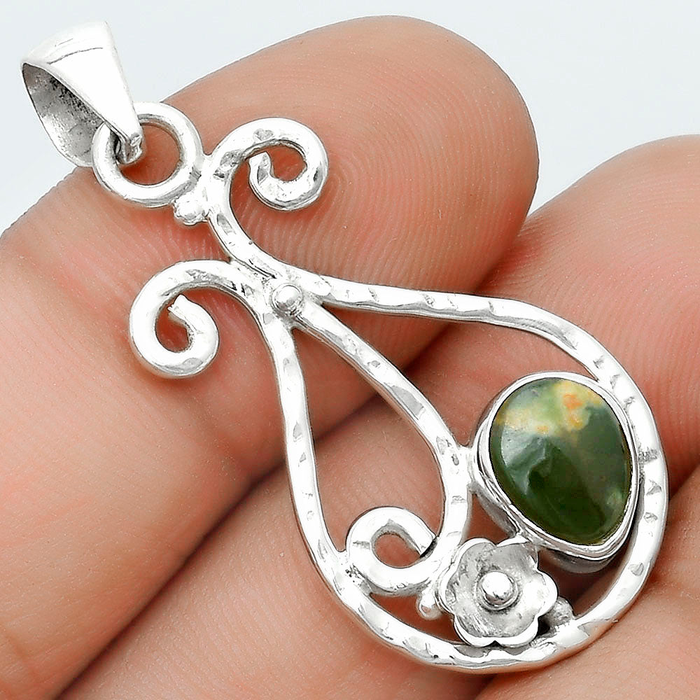 Natural Chrome Chalcedony Pendant P-1714 SDP123907