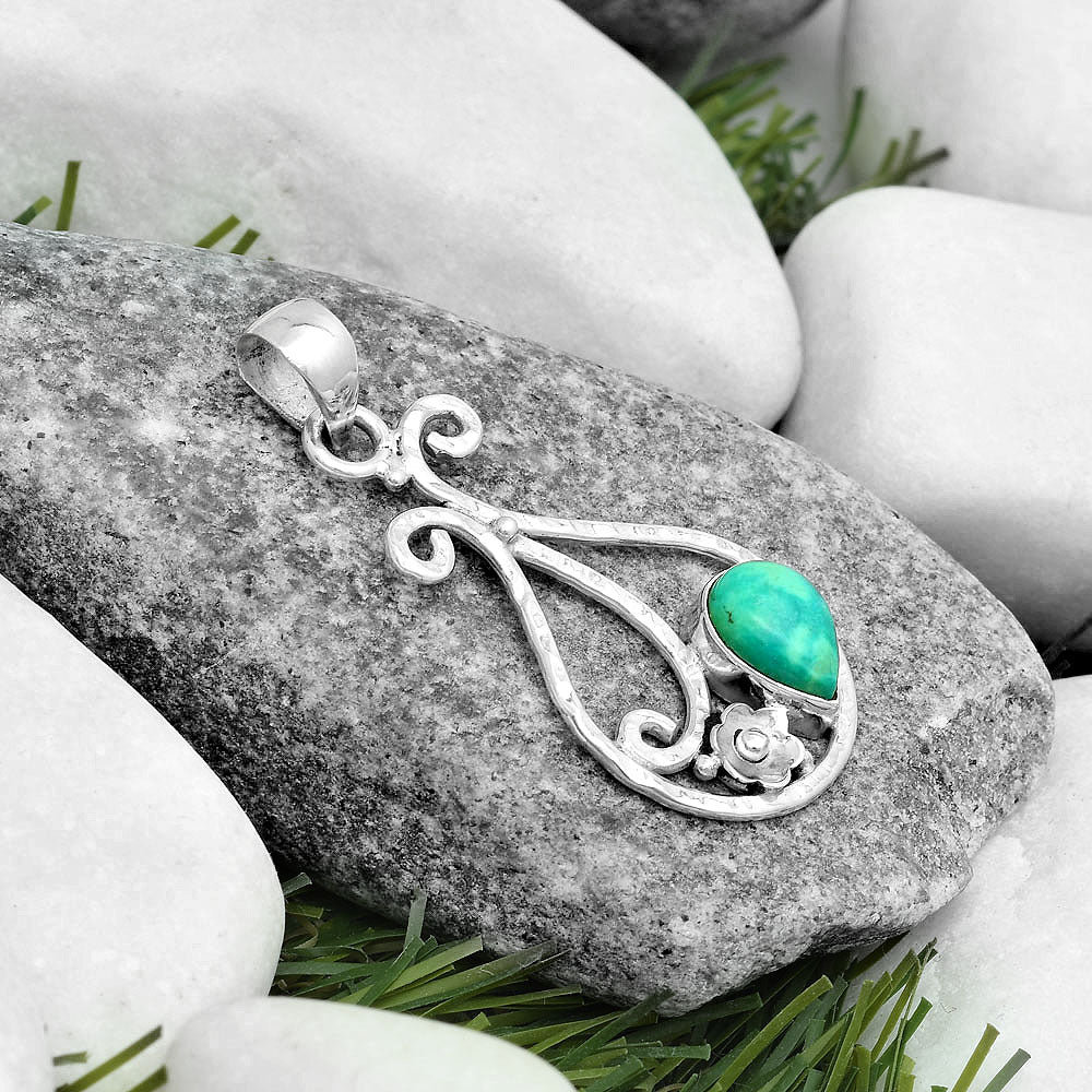 Natural Turquoise Magnesite Pendant P-1714 SDP123909
