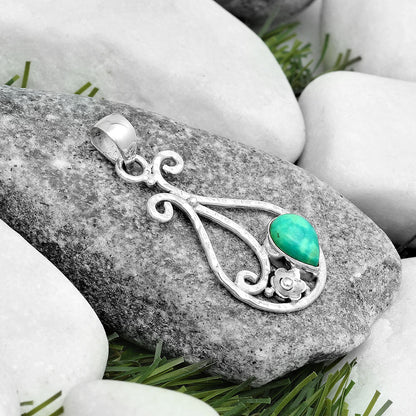 Natural Turquoise Magnesite Pendant P-1714 SDP123909
