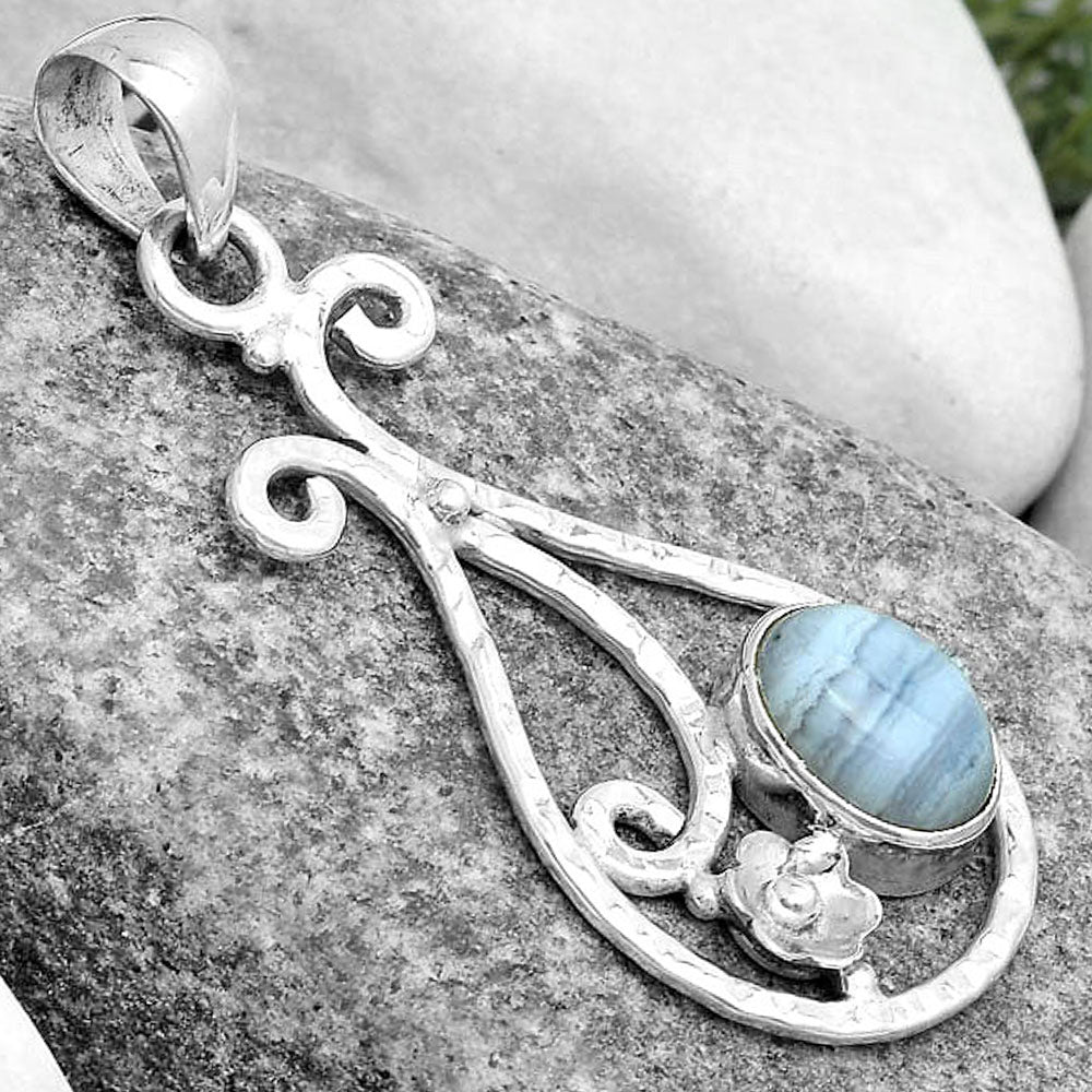 Natural Blue Lace Agate South Africa Pendant P-1714 SDP123911