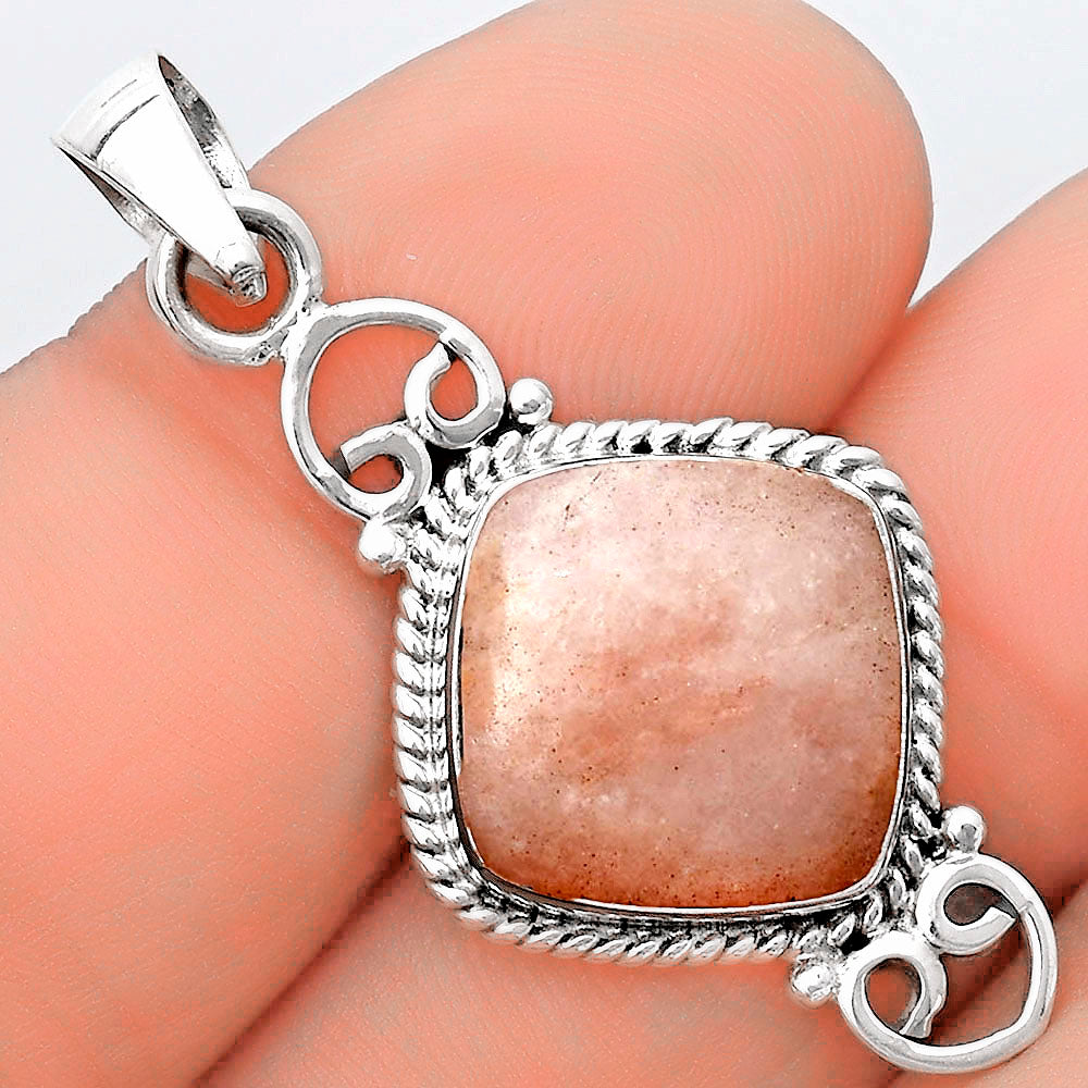 Natural Pink Scolecite Pendant P-1696 SDP124034