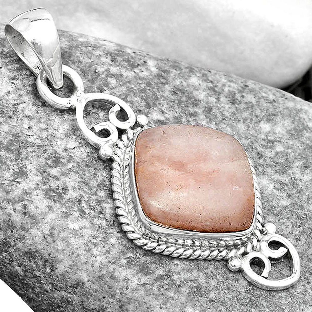 Natural Pink Scolecite Pendant P-1696 SDP124034