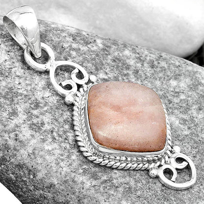 Natural Pink Scolecite Pendant P-1696 SDP124034
