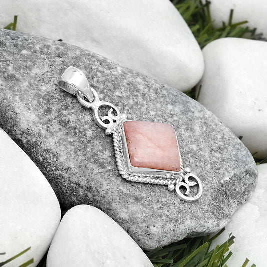 Natural Pink Scolecite Pendant P-1696 SDP124037