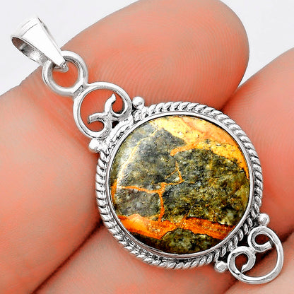 Natural Moroccan Yellow Jacket Jasper Pendant P-1696 SDP124041