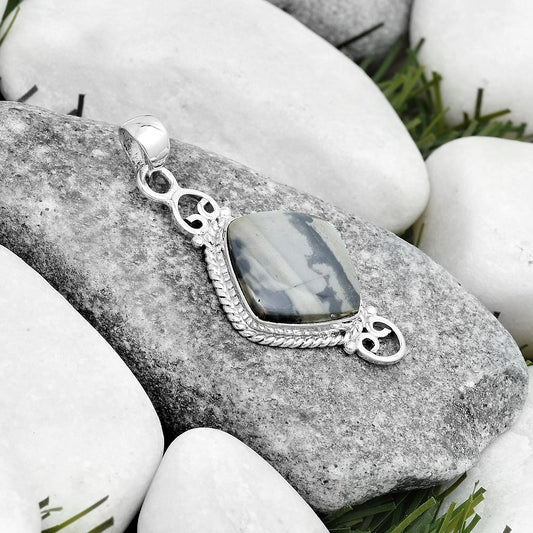 Natural Picasso Jasper Pendant P-1696 SDP124045