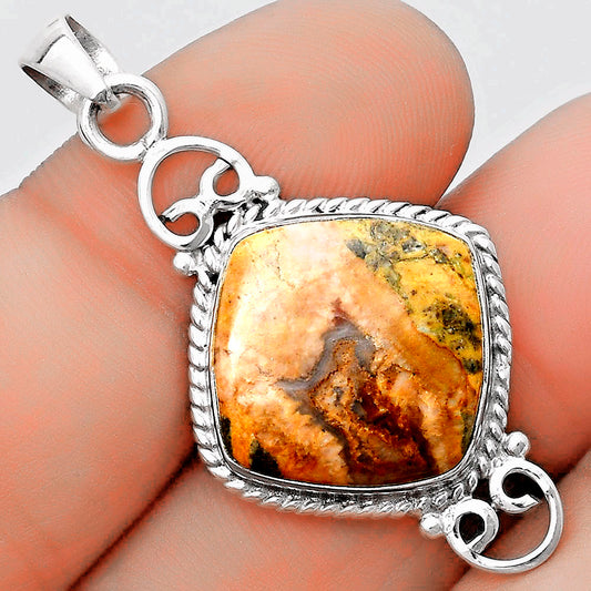 Natural Moroccan Yellow Jacket Jasper Pendant P-1696 SDP124057