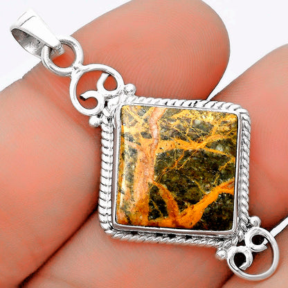 Natural Moroccan Yellow Jacket Jasper Pendant P-1696 SDP124062