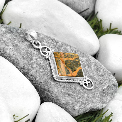 Natural Moroccan Yellow Jacket Jasper Pendant P-1696 SDP124062
