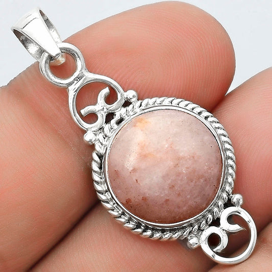 Natural Pink Scolecite Pendant P-1696 SDP124071