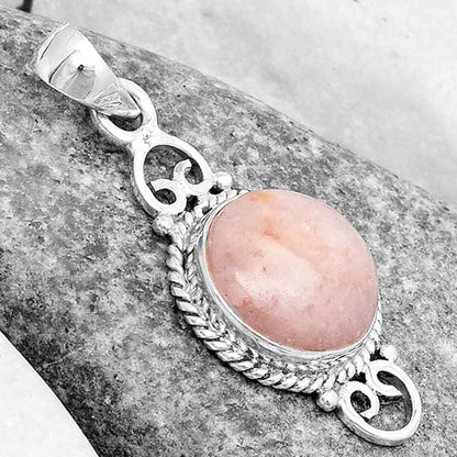 Natural Pink Scolecite Pendant P-1696 SDP124071