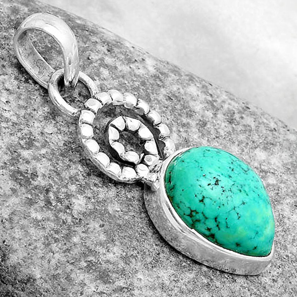 Spiral - Natural Turquoise Magnesite Pendant P-1650 SDP124120