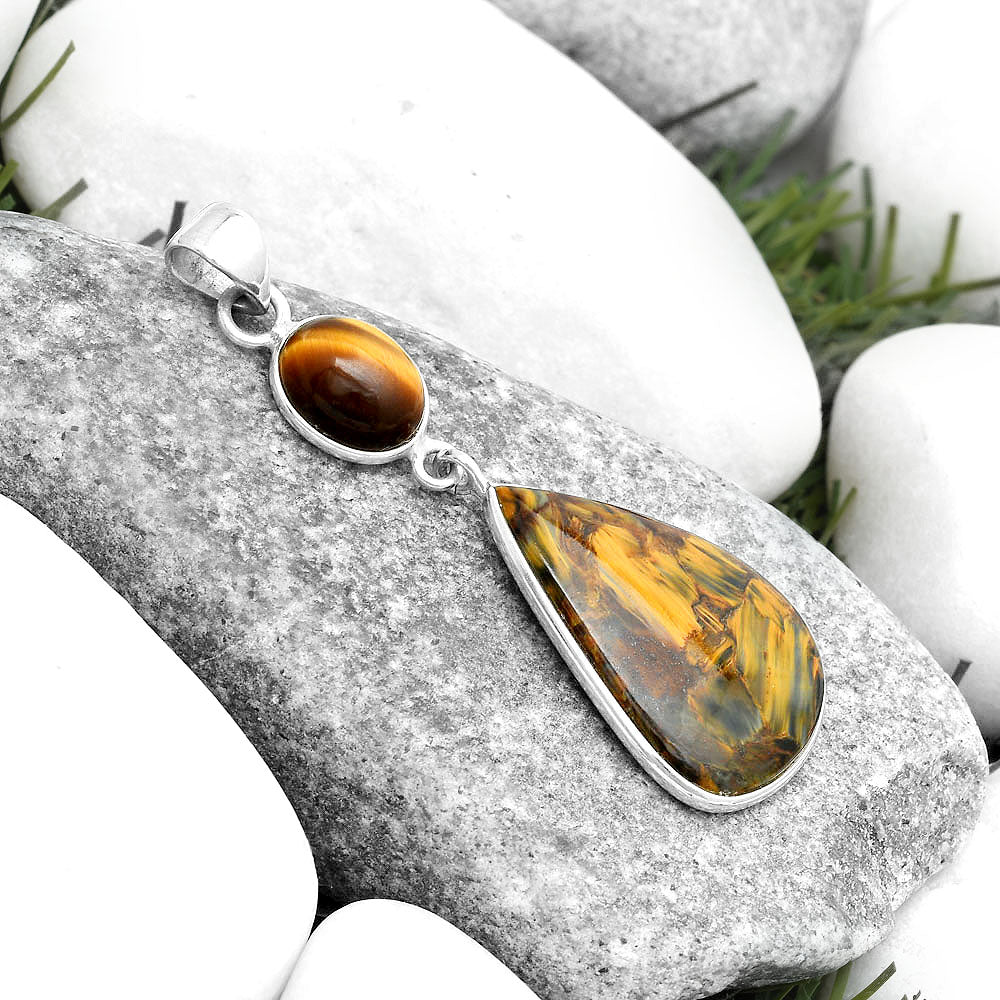 Pietersite - Namibia & Tiger Eye Pendant P-1098 SDP124146