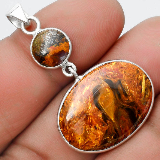 Pietersite & Rare Cady Mountain Agate Pendant P-1098 SDP124201