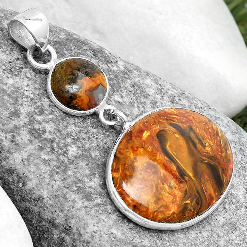 Pietersite & Rare Cady Mountain Agate Pendant P-1098 SDP124201