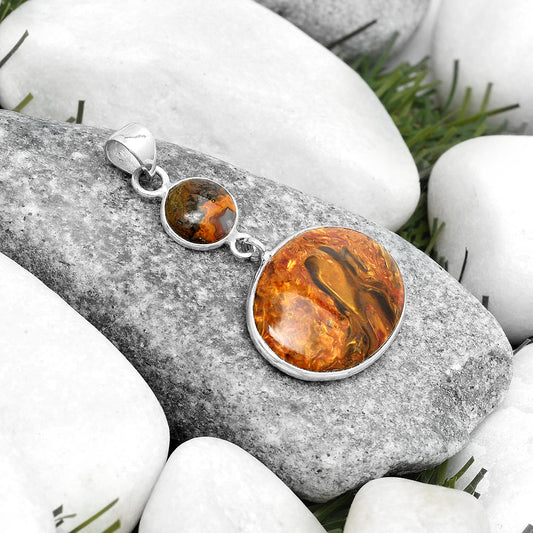Pietersite & Rare Cady Mountain Agate Pendant P-1098 SDP124201