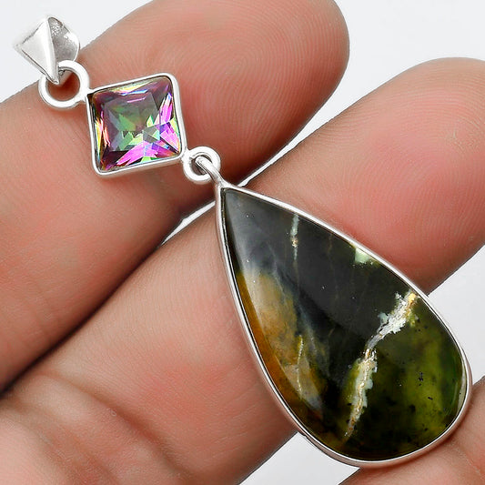 Chrome Chalcedony & Mystic Topaz Pendant P-1098 SDP124205