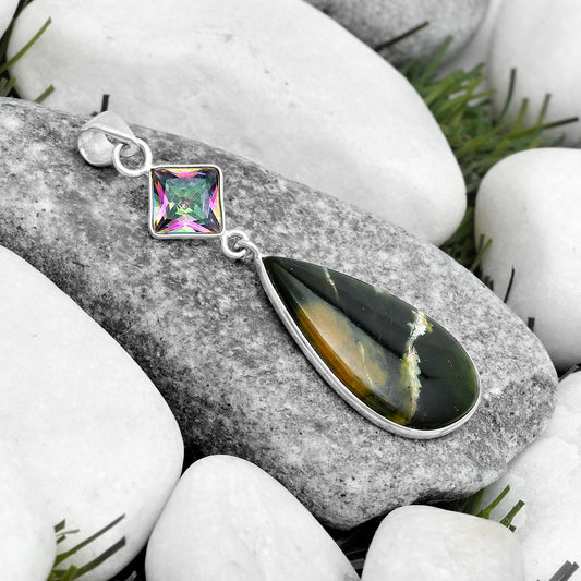 Chrome Chalcedony & Mystic Topaz Pendant P-1098 SDP124205
