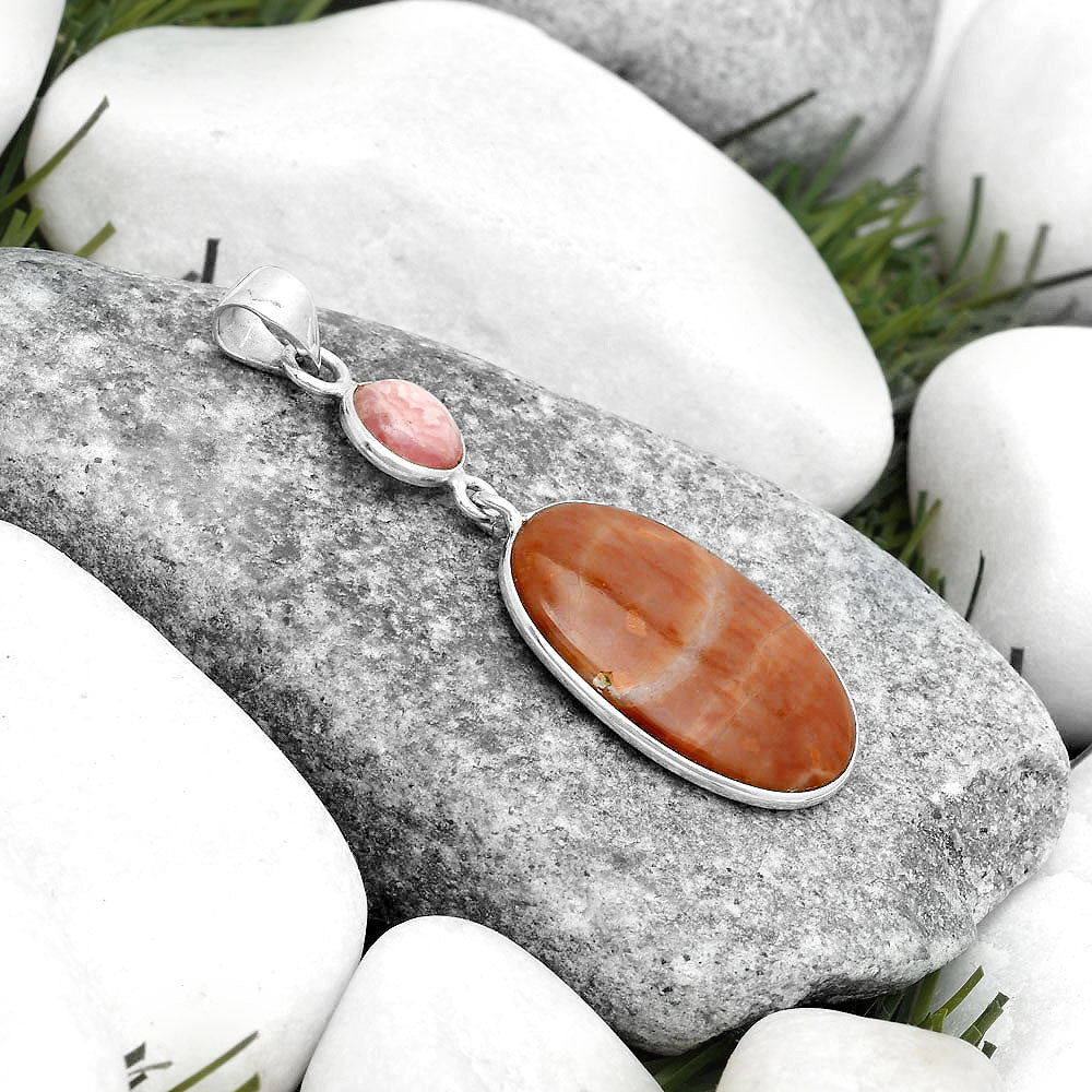 Mookaite & Rhodochrosite Argentina Pendant P-1098 SDP124214