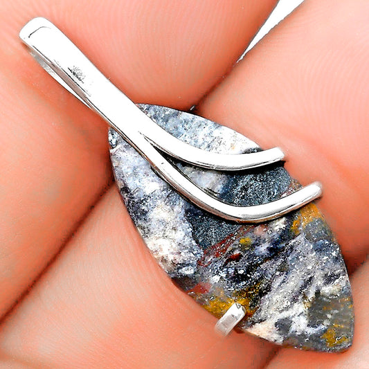 Natural Indian Blanket Jasper Pendant P-1165 SDP124300
