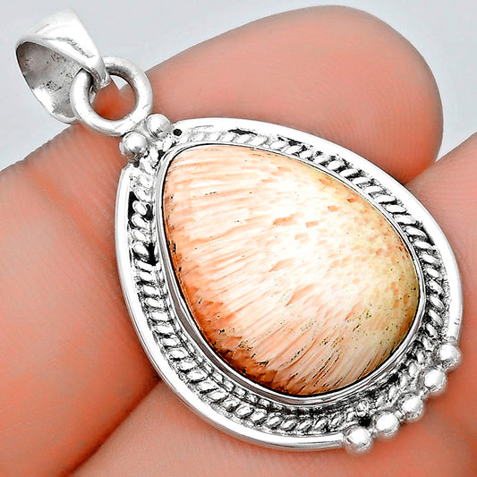 Natural Orange Scolecite - India Pendant P-1511 SDP124350
