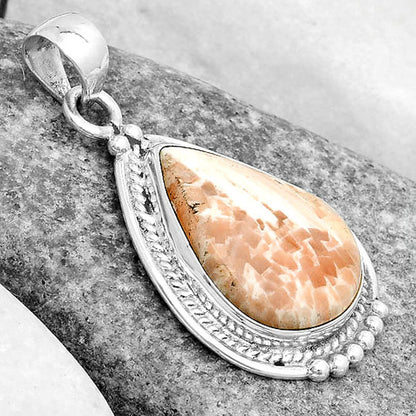 Natural Orange Scolecite - India Pendant P-1511 SDP124362