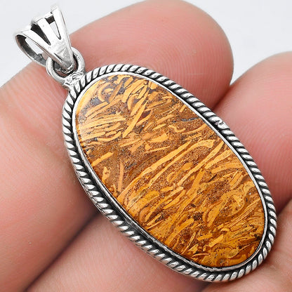 Natural Coquina Fossil Jasper - India Pendant P-1056 SDP124393