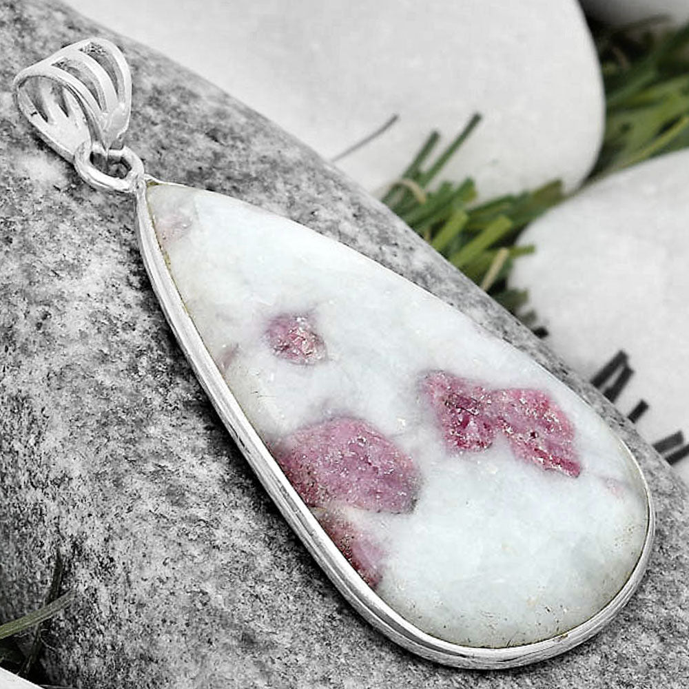 Natural Pink Tourmaline in Quartz Pendant P-1001 SDP124405