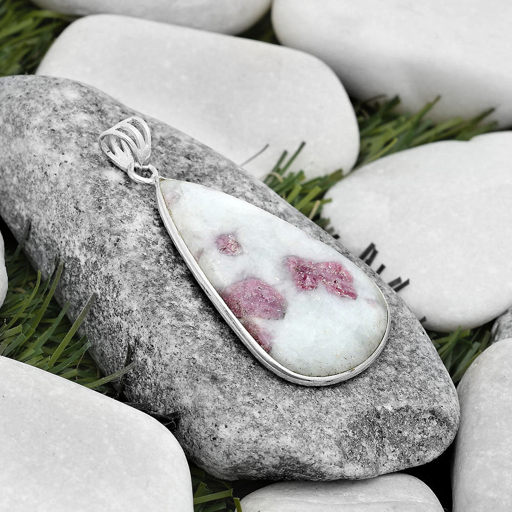 Natural Pink Tourmaline in Quartz Pendant P-1001 SDP124405