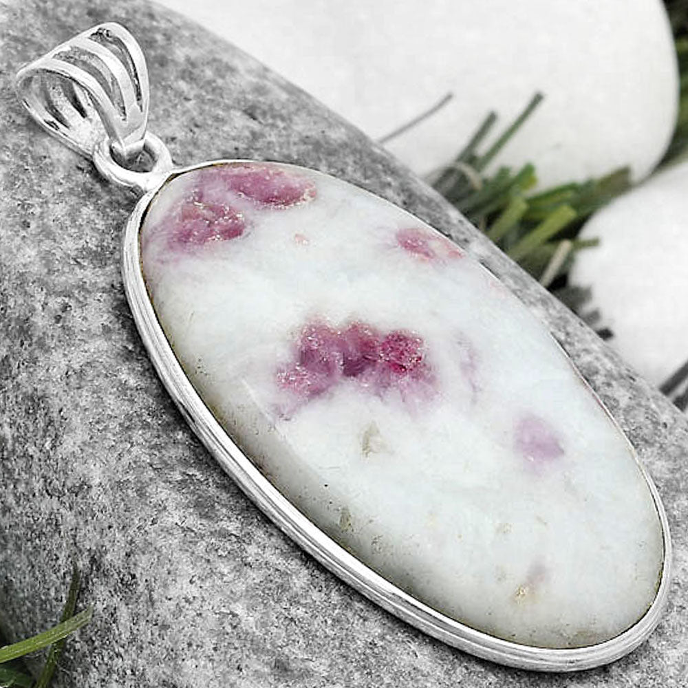 Natural Pink Tourmaline in Quartz Pendant P-1001 SDP124410
