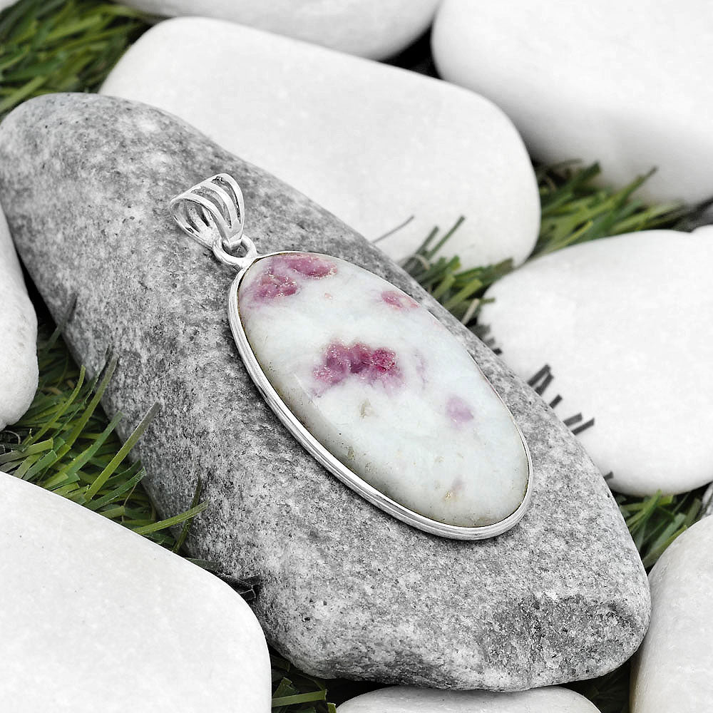 Natural Pink Tourmaline in Quartz Pendant P-1001 SDP124410