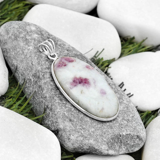 Natural Pink Tourmaline in Quartz Pendant P-1001 SDP124410