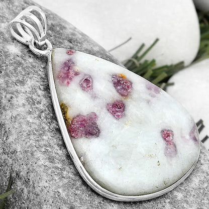 Natural Pink Tourmaline in Quartz Pendant P-1001 SDP124415