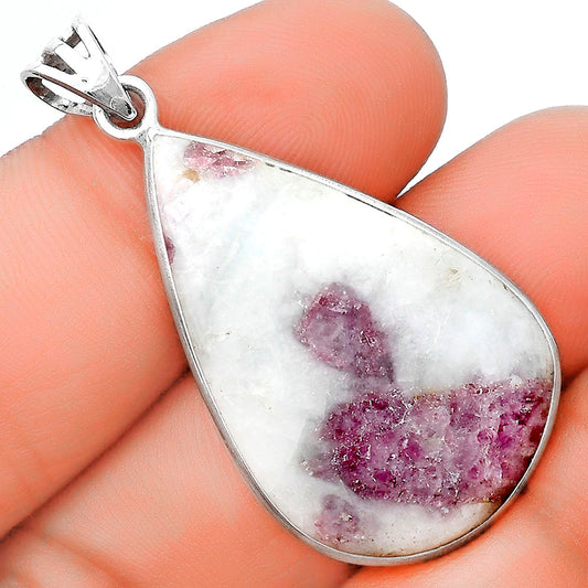 Natural Pink Tourmaline in Quartz Pendant P-1001 SDP124421