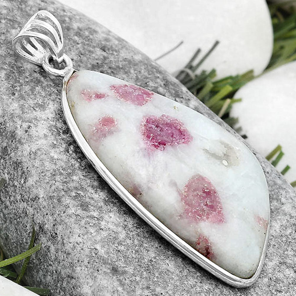 Natural Pink Tourmaline in Quartz Pendant P-1001 SDP124422