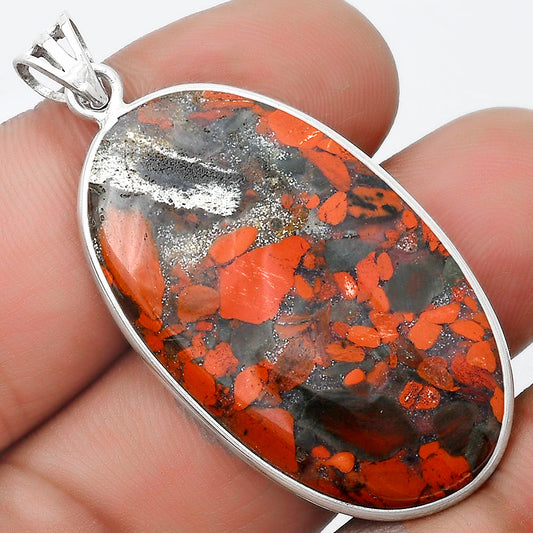 Natural Red Brecciated Jasper Pendant P-1001 SDP124562