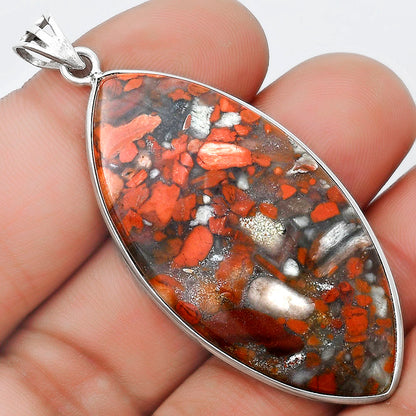 Natural Red Brecciated Jasper Pendant P-1001 SDP124576