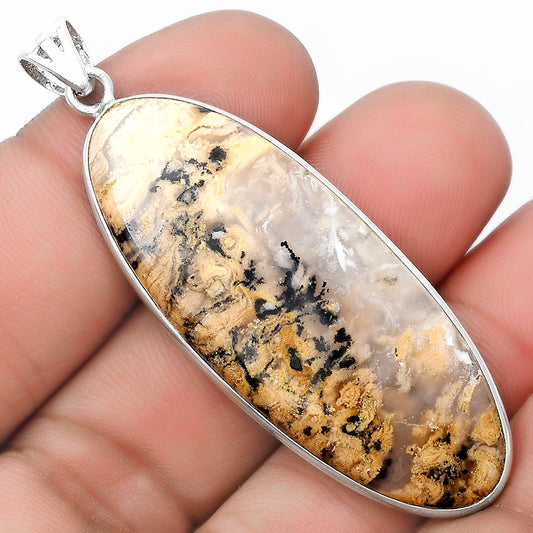 Natural Rose Plume Agate Pendant P-1001 SDP124667