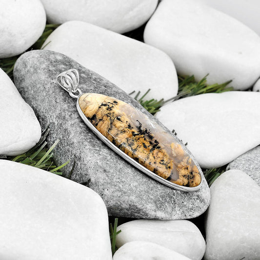 Natural Rose Plume Agate Pendant P-1001 SDP124667