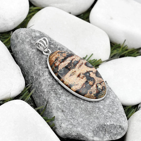 Natural Viper Skin Jasper Pendant P-1001 SDP124916