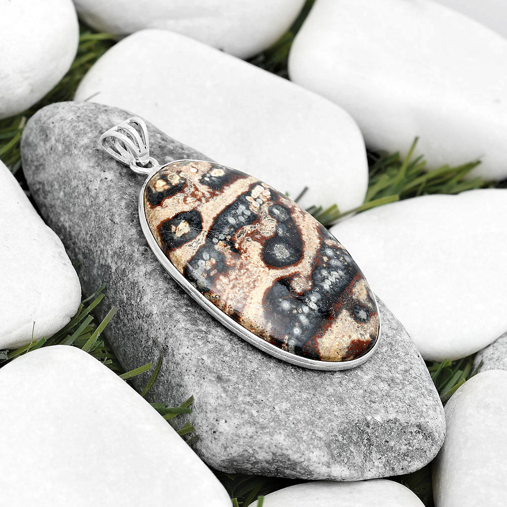 Natural Viper Skin Jasper Pendant P-1001 SDP124936
