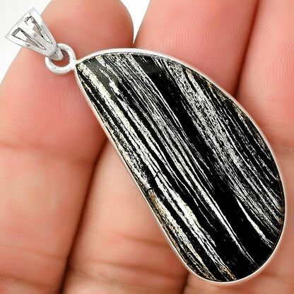 Natural Silver Leaf Obsidian Pendant P-1001 SDP124994